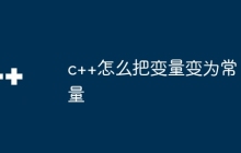 c++怎么把变量变为常量