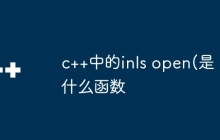 c++中的inls open(是什么函数