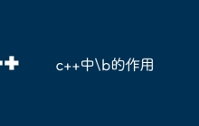 c++中\b的作用