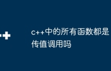 c++中的所有函数都是传值调用吗