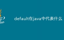 default在java中代表什么