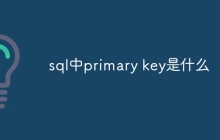 sql中primary key是什么