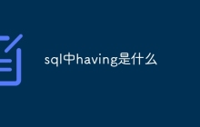 sql中having是什么