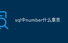sql中number什么意思