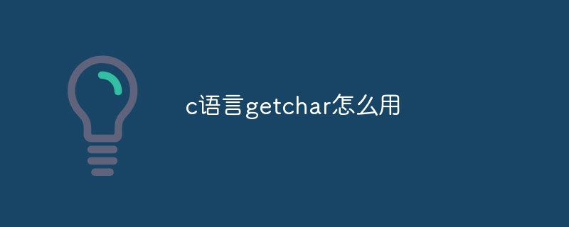 c语言getchar怎么用