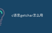 c语言getchar怎么用