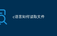c语言如何读取文件