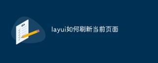layui如何刷新当前页面