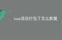 vue项目打包了怎么恢复