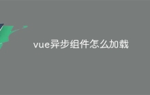vue异步组件怎么加载
