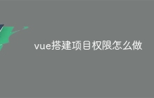 vue搭建项目权限怎么做