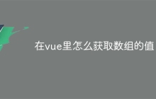 在vue里怎么获取数组的值