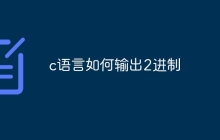 c语言如何输出2进制