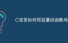 C语言如何用变量给函数传值
