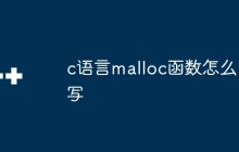 c语言malloc函数怎么写