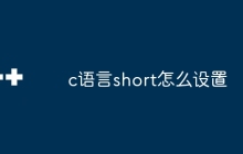 c语言short怎么设置