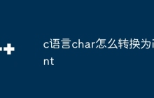 c语言char怎么转换为int