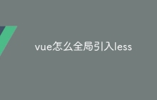 vue怎么全局引入less