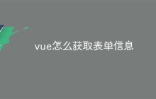 vue怎么获取表单信息