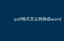 pdf格式怎么转换成word