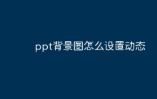 ppt背景图怎么设置动态