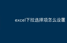excel下拉选择项怎么设置