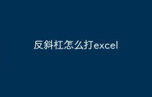 反斜杠怎么打excel