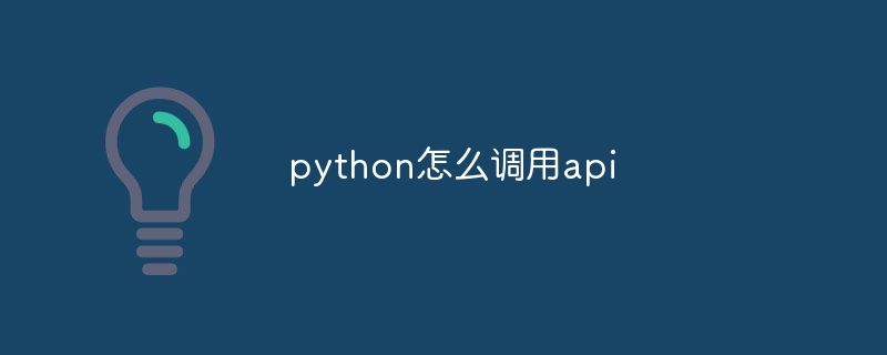 python怎么调用api