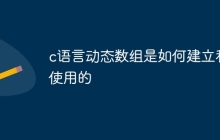 c语言动态数组是如何建立和使用的