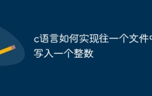 c语言如何实现往一个文件中写入一个整数