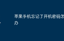 苹果手机忘记了开机密码怎么办