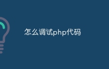 怎么调试php代码