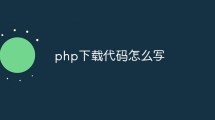 php下载代码怎么写