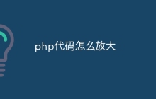 php代码怎么放大