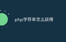 php字符串怎么获得