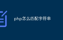php怎么匹配字符串