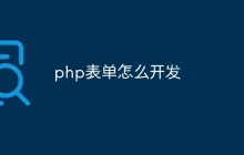 php表单怎么开发