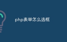 php表单怎么选框