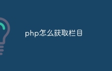 php怎么获取栏目