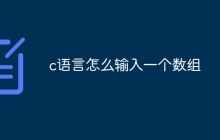 c语言怎么输入一个数组