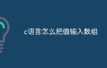c语言怎么把值输入数组
