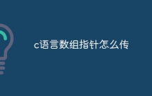 c语言数组指针怎么传