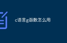 c语言g函数怎么用