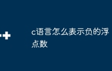 c语言怎么表示负的浮点数