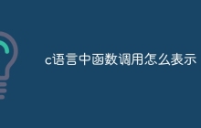 c语言中函数调用怎么表示
