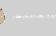 golang数组怎么转化为指针