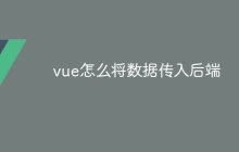 vue怎么将数据传入后端
