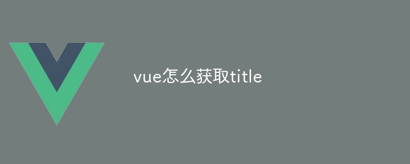 vue怎么获取title