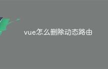vue怎么删除动态路由