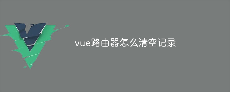 vue路由器怎么清空记录